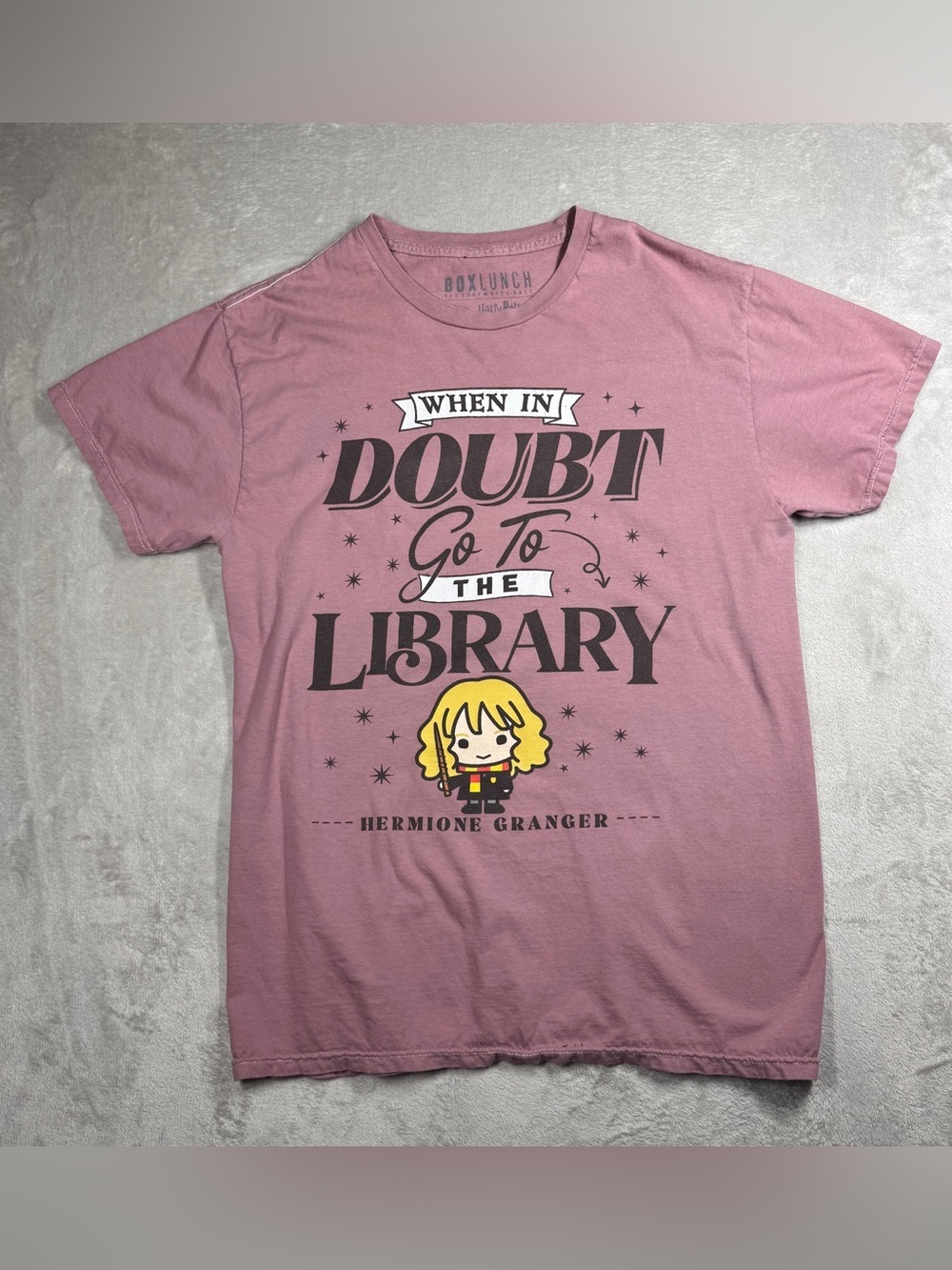 Harry Potter Boxlunch 100% Cotton Women’s Hermione Granger Pink T-Shirt Tee M